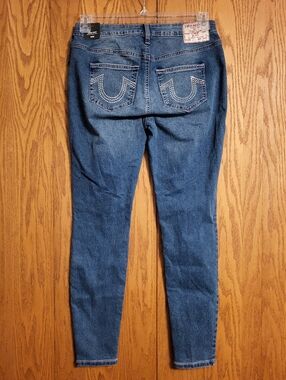 NWT True Religion Brand Jeans Jennie Curvy Mid Rise Super Skinny Jeans Size 28